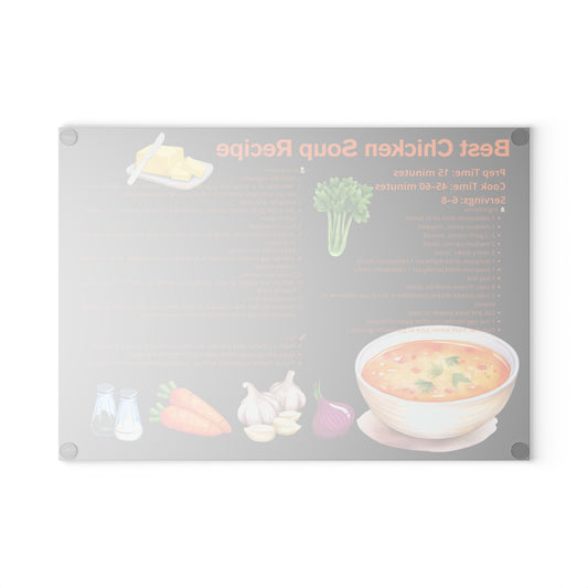 Best Chicken Soup Recipe Glass Cutting Board