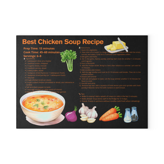 Best Chicken Soup Recipe Glass Cutting Board